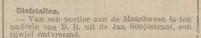 Artikel 'Diefstallen.' uit  van  dec 

