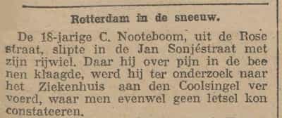 Artikel 'Rotterdam in de sneeuw.' uit  van  dec 
