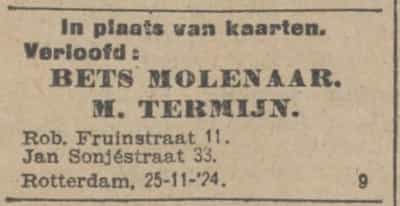 Artikel 'Bets Molenaar. M. Termijn.' uit Algemeen Dagblad van 8 apr 1982
