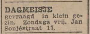 Artikel 'Dagmeisje' uit  van  dec 
