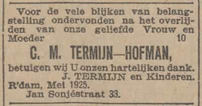 Artikel 'C.M. Termijn-Hofman,' uit Algemeen Dagblad van 8 apr 1982
