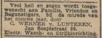 Artikel 'C. Werner van Lunteren,' uit  van  dec 
