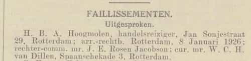Artikel 'Faillissementen' uit  van  dec 
