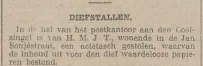 Artikel 'Diefstallen.' uit  van  dec 
