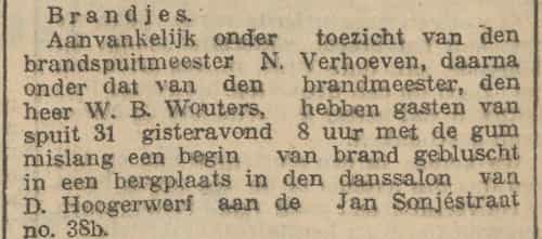 Artikel 'Brandjes.' uit De Maasbode van 28 okt 1926
