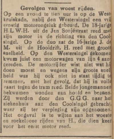Artikel 'Gevolgen van woest rijden.' uit  van  dec 
