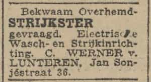 Artikel 'strijkster' uit  van  dec 
