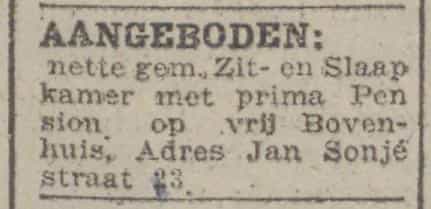 Artikel 'Aangeboden:' uit Rotterdamsch nieuwsblad van 5 okt 1926