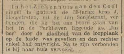 Artikel 'In het Ziekenhuis aan den Coolsingel' uit  van  dec 
