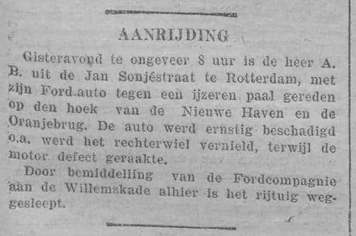 Artikel 'Aanrijding' uit  van  dec 
