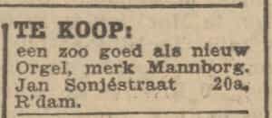 Artikel 'Te koop:' uit Algemeen Dagblad van 1 mei 1970
