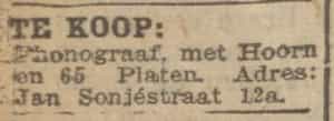 Artikel 'Te koop:' uit Algemeen Dagblad van 1 mei 1970
