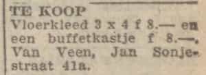 Artikel 'Te koop' uit Algemeen Dagblad van 1 mei 1970
