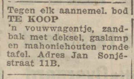 Artikel 'Te koop' uit Algemeen Dagblad van 1 mei 1970
