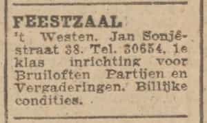 Artikel 'Feestzaal' uit Rotterdamsch nieuwsblad van 2 mei 1904
