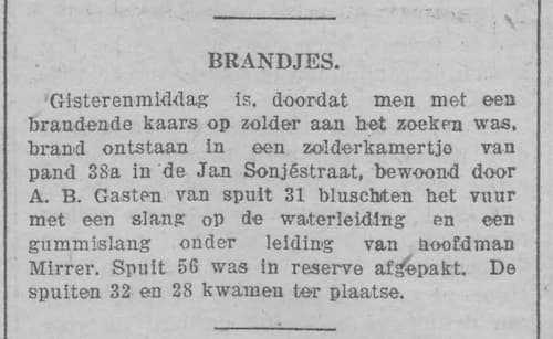 Artikel 'Brandjes.' uit De Maasbode van 28 okt 1926
