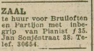 Artikel 'Zaal' uit De Maasbode van 28 okt 1926
