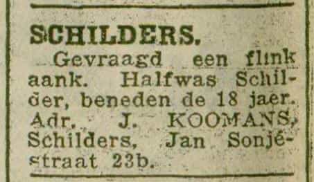 Artikel 'Schilders.' uit Het Rotterdamsch parool van 23 okt 1956