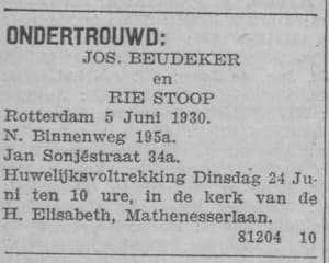 Artikel 'Jos. Beudeker en Rie Stoop' uit  van  dec 

