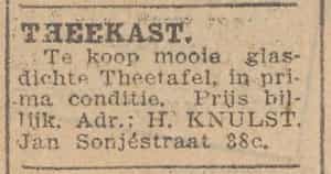 Artikel 'Theekast:' uit Algemeen Dagblad van 1 mei 1970
