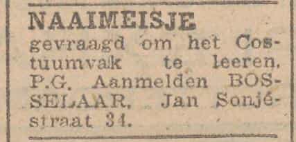 Artikel 'Naaimeisje' uit Het Rotterdamsch parool van 6 feb 1964

