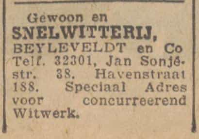 Artikel 'snelwitterij,' uit De Maasbode van 28 okt 1926
