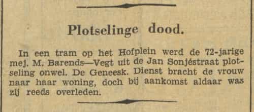 Artikel 'Plotselinge dood.' uit  van  dec 
