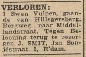 Artikel 'Verloren:' uit  van  dec 
