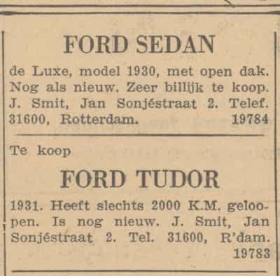 Artikel 'Ford Sedan en Ford Tudor' uit Algemeen Dagblad van 1 mei 1970
