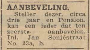 Artikel 'Aanbeveling.' uit Rotterdamsch nieuwsblad van 2 mei 1904
