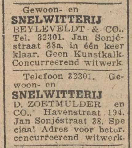 Artikel 'Gewoon- en snelwitterij' uit De Maasbode van 28 okt 1926
