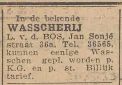 Artikel 'wasscherij' uit Rotterdamsch nieuwsblad van 31 mei 1938