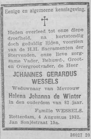 Artikel 'Johannes Gerardus Wessels' uit  van  dec 
