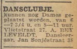 Artikel 'Dansclubje.' uit De Maasbode van 28 okt 1926
