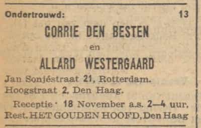 Artikel 'Corrie den Besten en Allard Westergaard' uit  van  dec 
