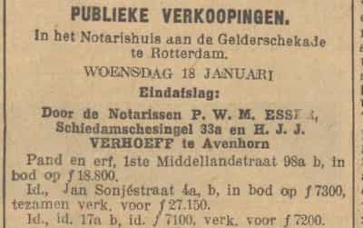 Artikel 'Publieke verkoopingen.' uit  van  dec 
