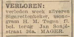 Artikel 'Verloren:' uit  van  dec 
