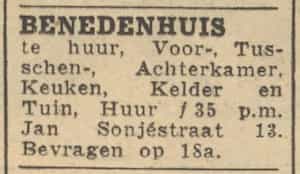 Artikel 'Benedenhuis' uit Rotterdamsch nieuwsblad van 2 mei 1904
