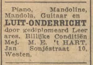 Artikel 'luit-onderricht' uit Algemeen Dagblad van 1 mei 1970
