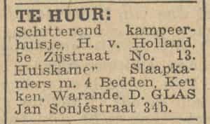 Artikel 'Te huur:' uit Rotterdamsch nieuwsblad van 2 mei 1904
