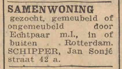 Artikel 'Samenwoning' uit Algemeen Dagblad van 11 mrt 1959