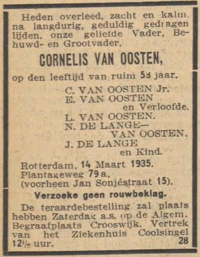 Artikel 'Cornelis van Oosten,' uit  van  dec 
