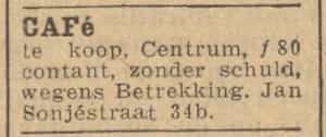 Artikel 'Café' uit Algemeen Dagblad van 1 mei 1970
