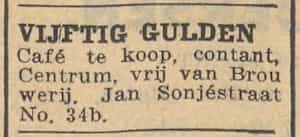 Artikel 'Vijftig gulden' uit Algemeen Dagblad van 1 mei 1970
