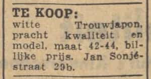 Artikel 'Te koop:' uit Algemeen Dagblad van 1 mei 1970
