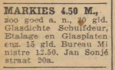 Artikel 'Markies 4.50 Meter,' uit Rotterdamsch nieuwsblad van 30 jul 1935