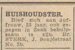 Artikel 'Huishoudster.' uit  van  dec 
