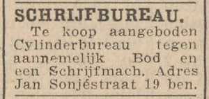 Artikel 'Schrijfbureau.' uit Algemeen Dagblad van 1 mei 1970
