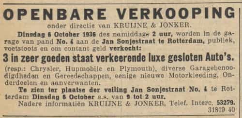Artikel '3 in zeer goeden staat verkeerende luxe gesloten Auto's.' uit Algemeen Dagblad van 1 mei 1970
