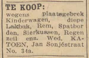 Artikel 'Te koop:' uit Algemeen Dagblad van 1 mei 1970
